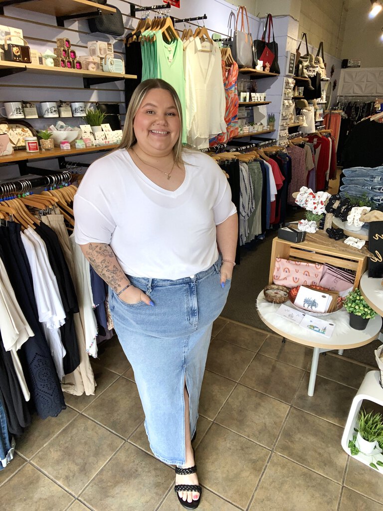 Maxi Denim Skirt Dex Plus Size 24