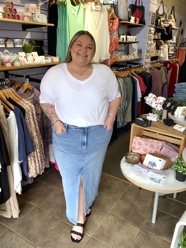 Maxi Denim Skirt Dex Plus Size 24