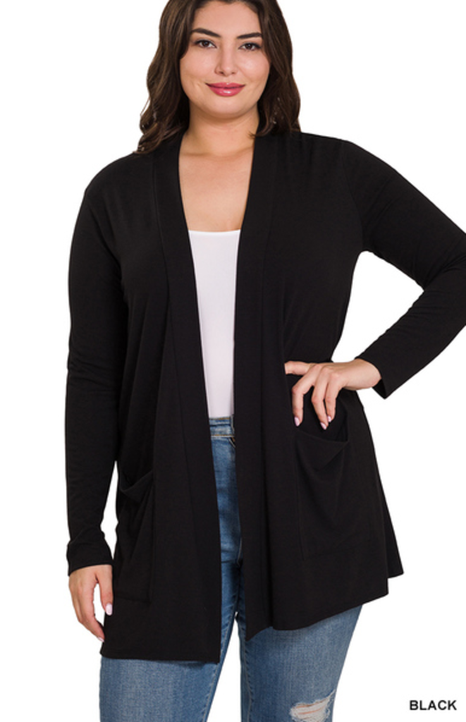 Slouchy pocket cardigan 1X