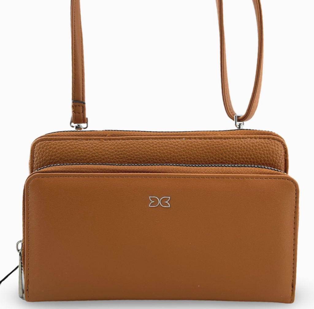 Darling's Double Zipper Wallet / Crossbody w/ Strap