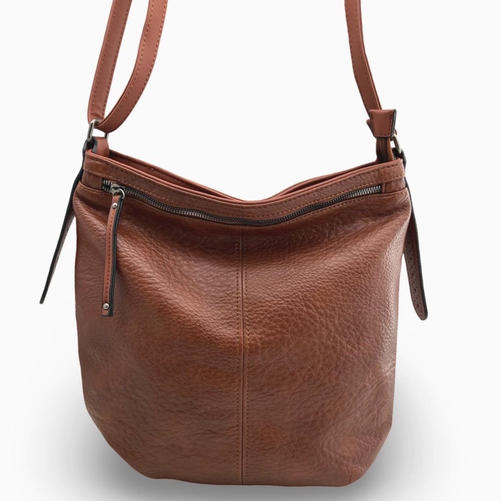 Leather shoulder bag