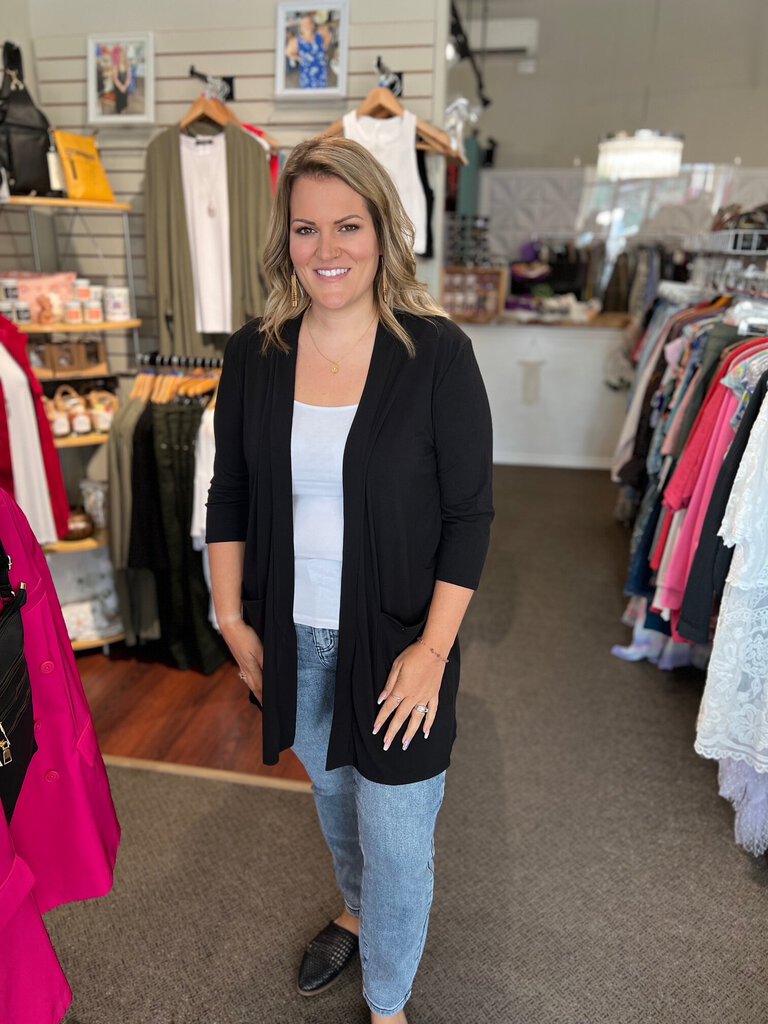Slouchy pocket cardigan 1X