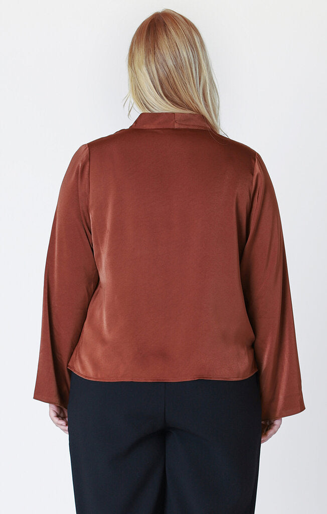 Soft wrap blouse-Dex Plus Size XL