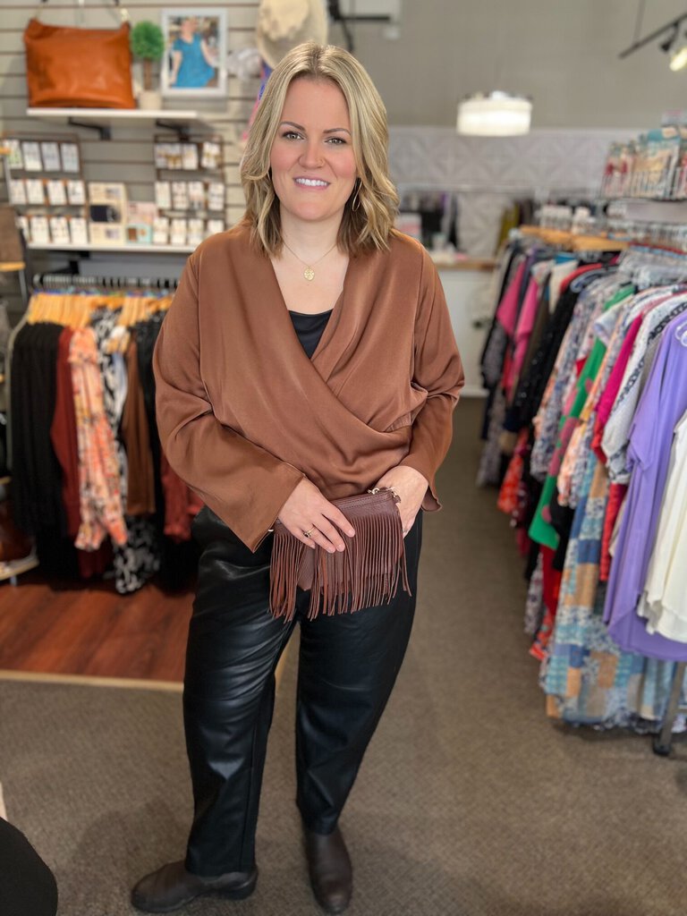 Soft wrap blouse-Dex Plus Size XL