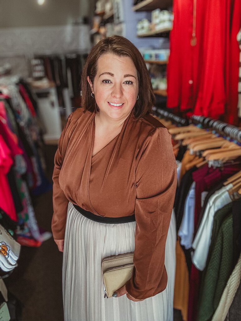 Soft wrap blouse-Dex Plus Size XL