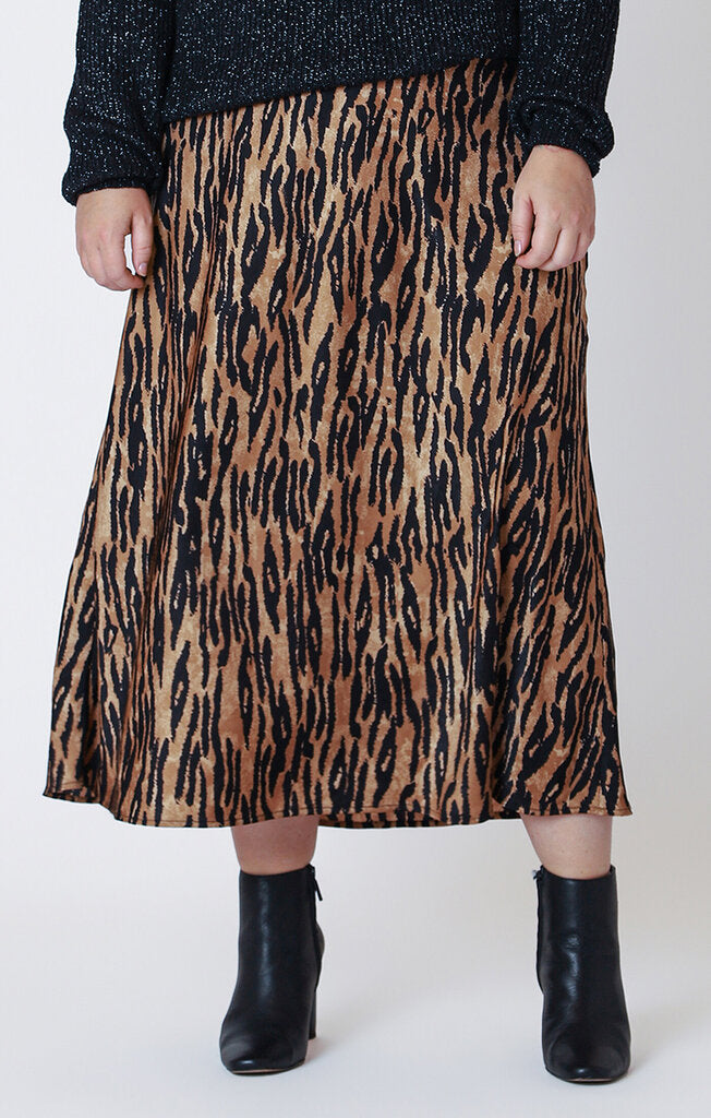 Satin Slip Maxi Skirt-Dex Plus 1X
