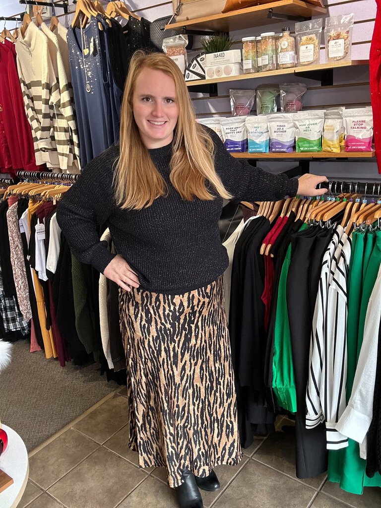 Satin Slip Maxi Skirt-Dex Plus XL