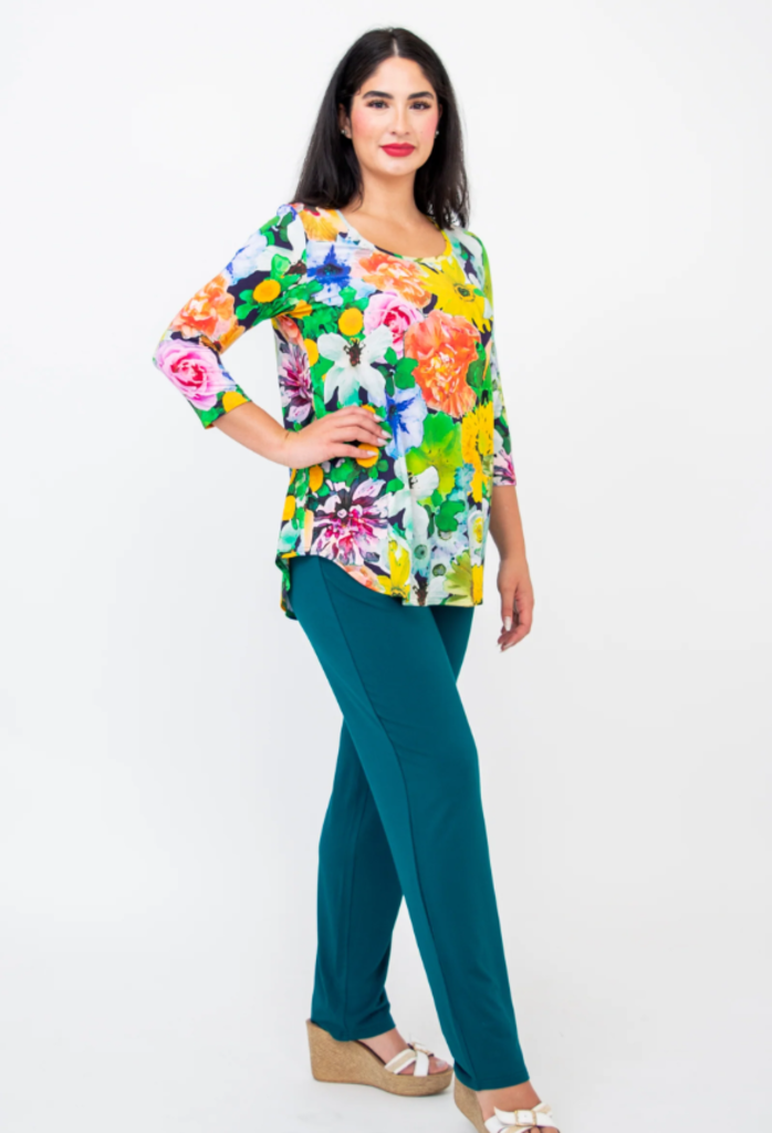 Jazz 3/4 Sleeve Bamboo Top Large
