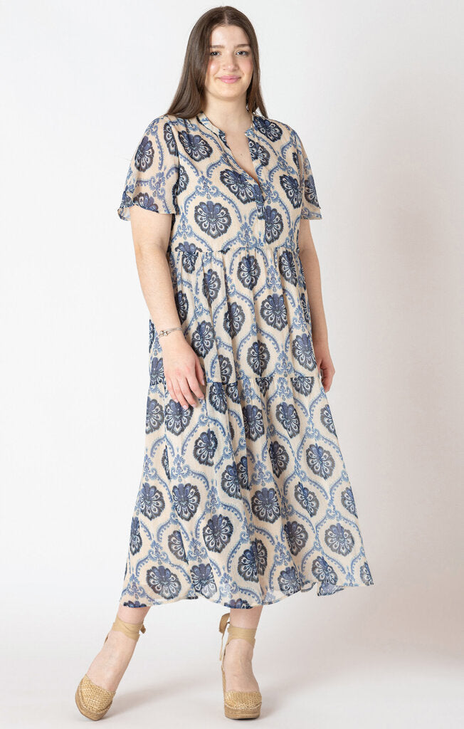 Flowy Midi Shirt Dress - Dex plus XL