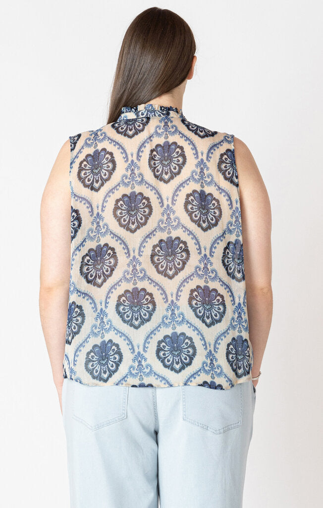 Smocked Shoulder Blouse-Dex plus XL