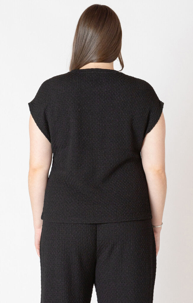 Drop shoulder textured top-Dex Plus-XL