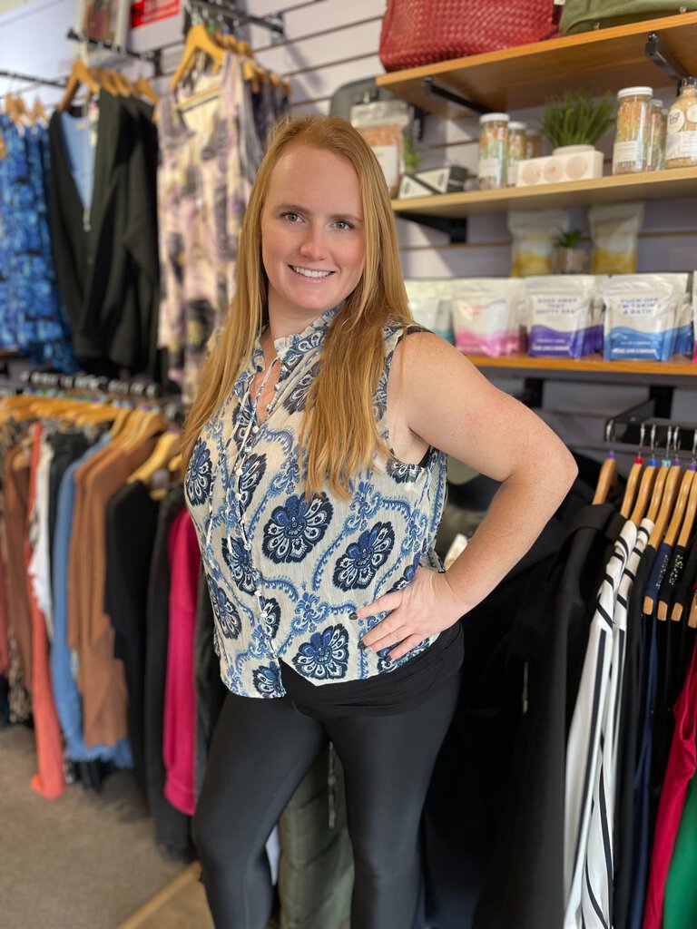 Smocked Shoulder Blouse-Dex plus XL