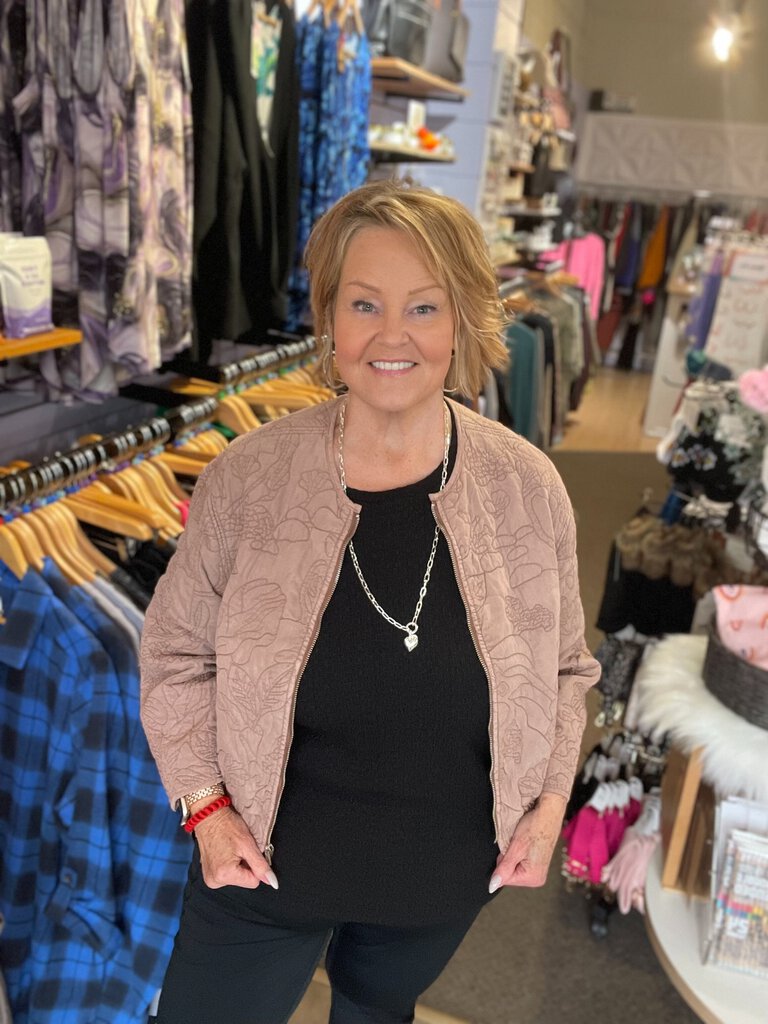 Floral Quilted Bomber Jacket 2X