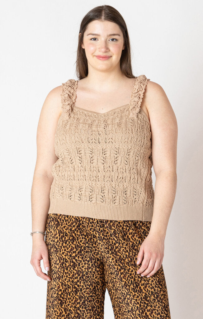 Ruffled trim tank- Dex Plus1X