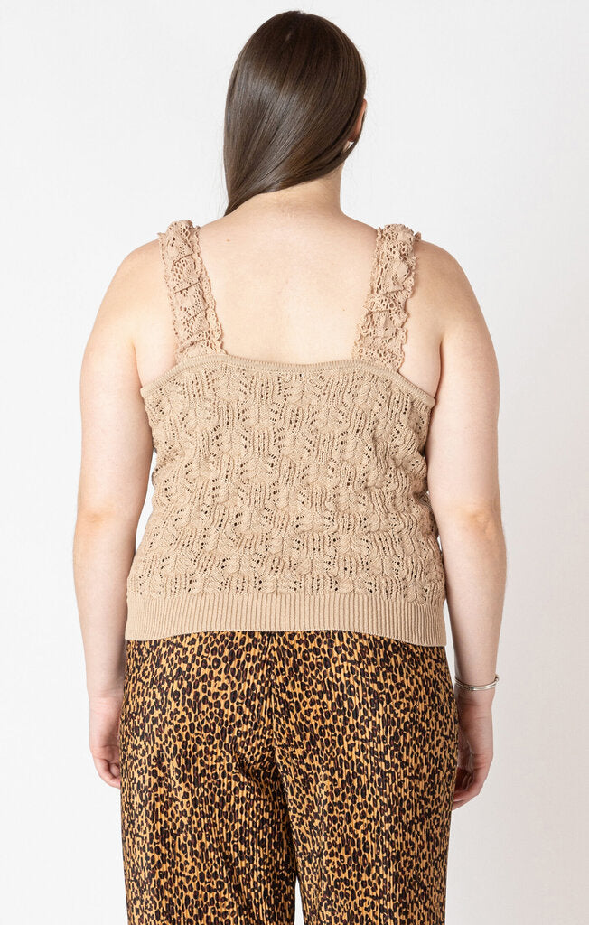 Ruffled trim tank- Dex Plus1X