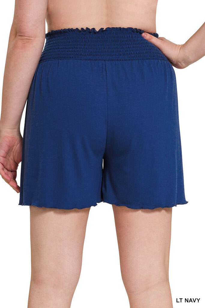 Smocked waist shorts 1X