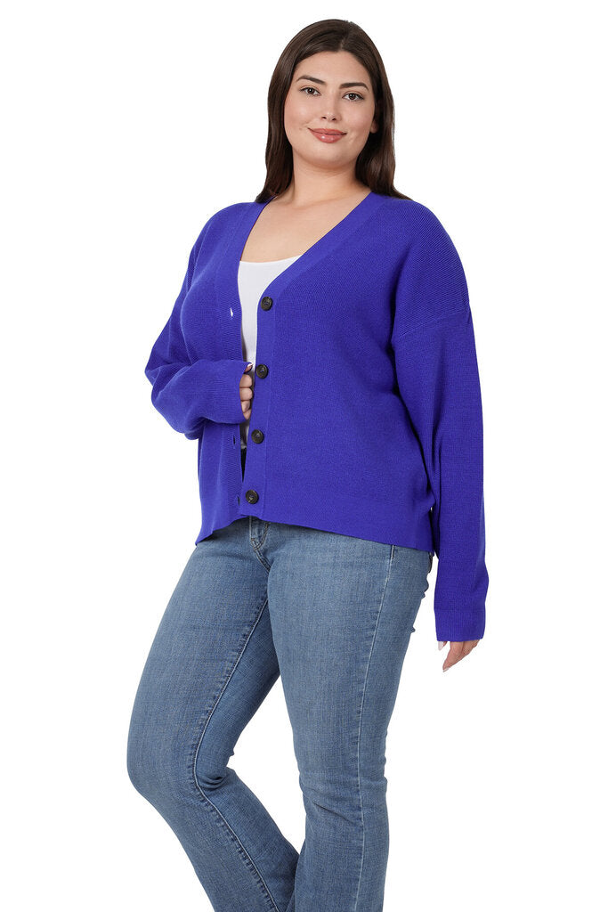 Viscose button up sweater 2x