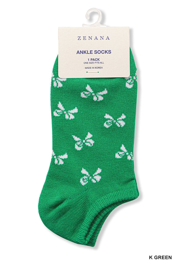 Ribbon bow socks
