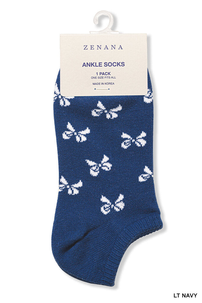 Ribbon bow socks