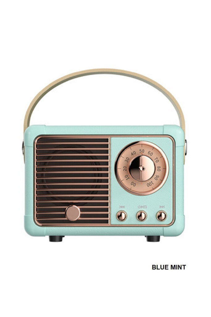 Retro mini wireless bluetooth speaker-Blue Mint