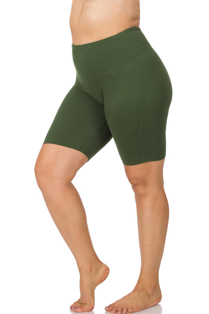 Wide waist biker shorts 2x