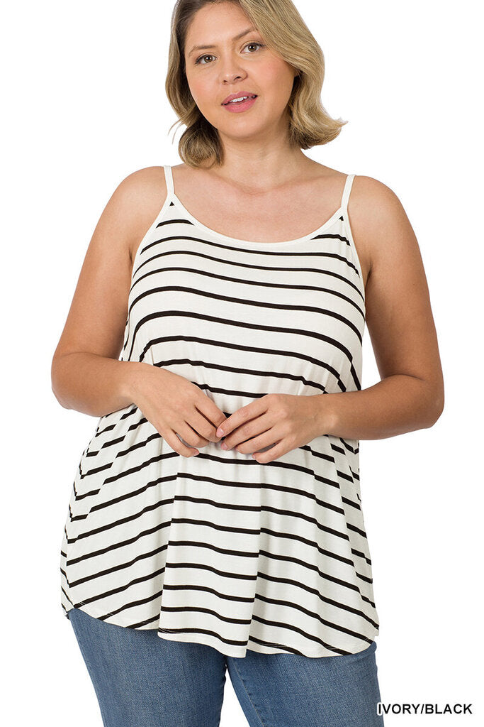 Reversible round or v-neck tank 1X