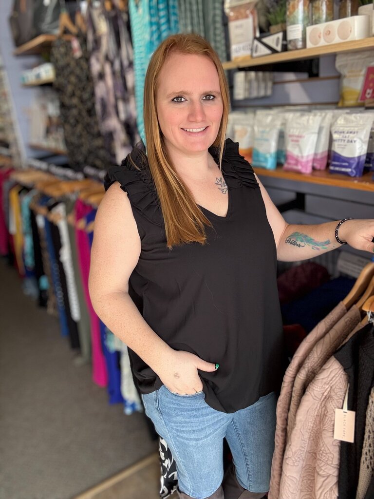 Ruffle timeless sleeve top 3X