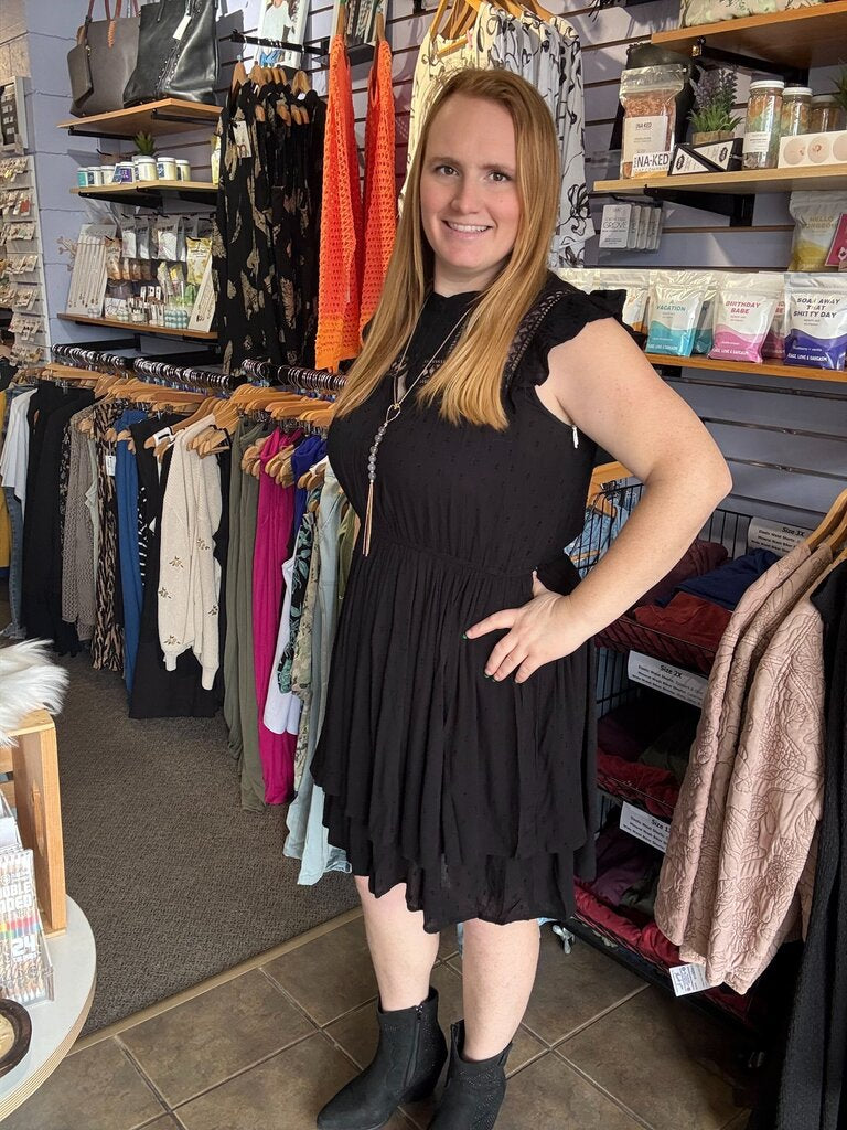 Swiss dot mini dress XL