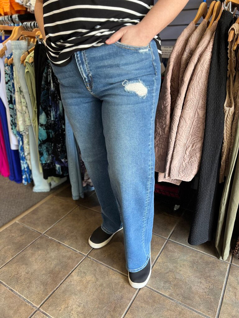 Straight leg high waist denim pants Size 34