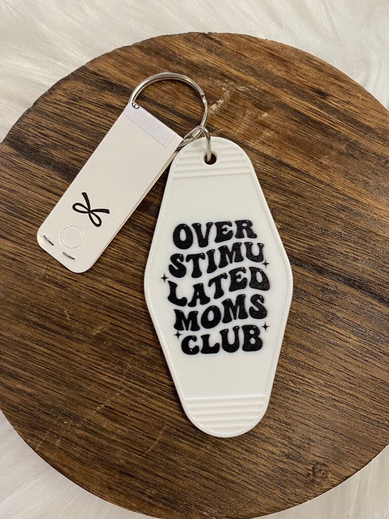 Motel Key Keychain-Overstimulated