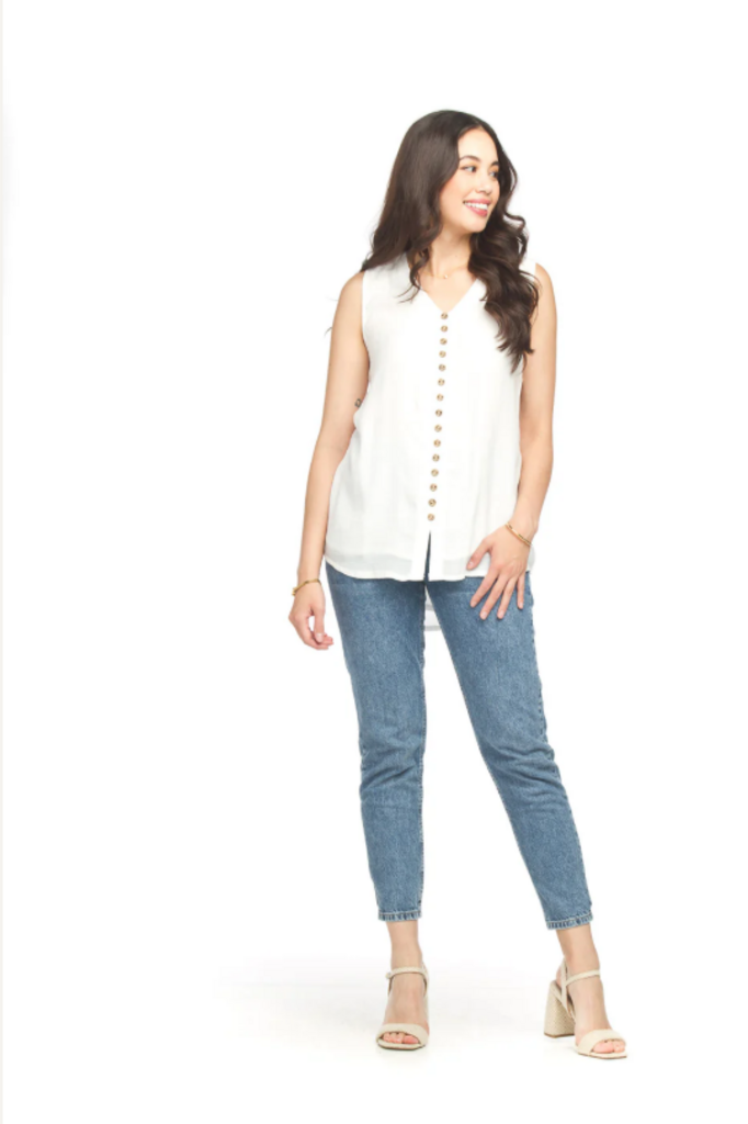 The Sarah sleeveless detail top Large