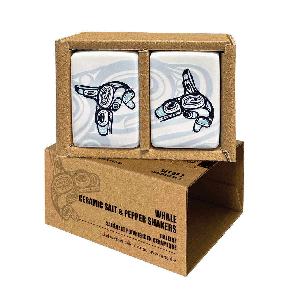 Salt & Pepper Shaker Set - Whale by Ernest Swanson
