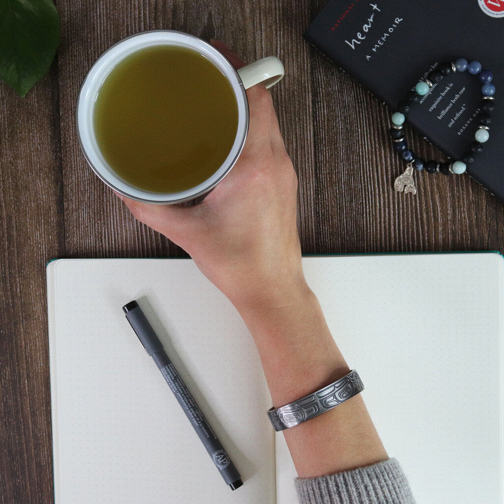 Brushed Silver Bracelet - Thunderbird by Morgan Asoyuf