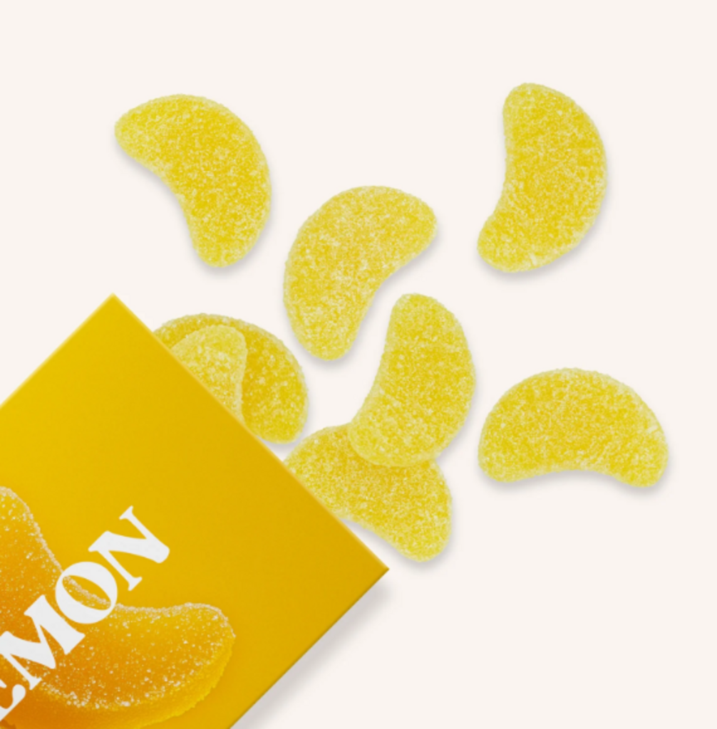 Lemon Drop Gummies, Chewy Candies, Alcohol-Free