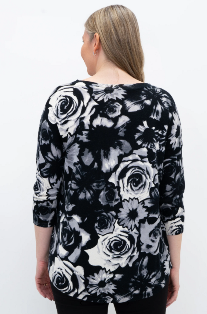Tina Sweater, Black Rose, Bamboo Cotton 2X