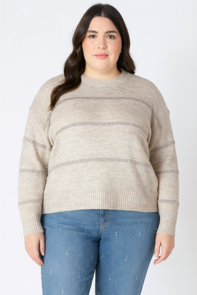 Sequin Stripe Sweater XL