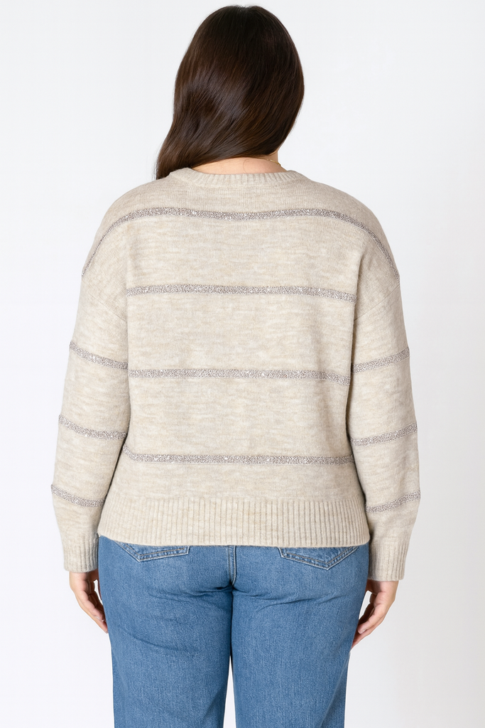 Sequin Stripe Sweater XL
