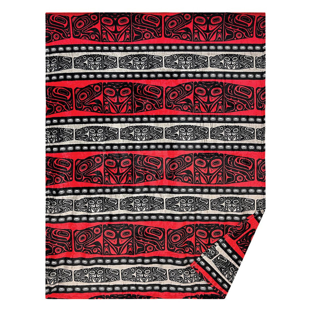 Fleece Blanket-Empowerment Roger Smith, Haida
