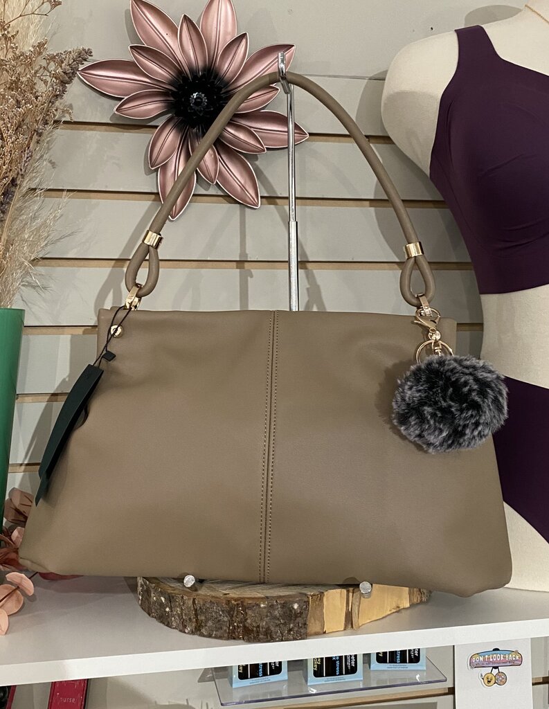 La Diva Pom Pom Keychain Handbag