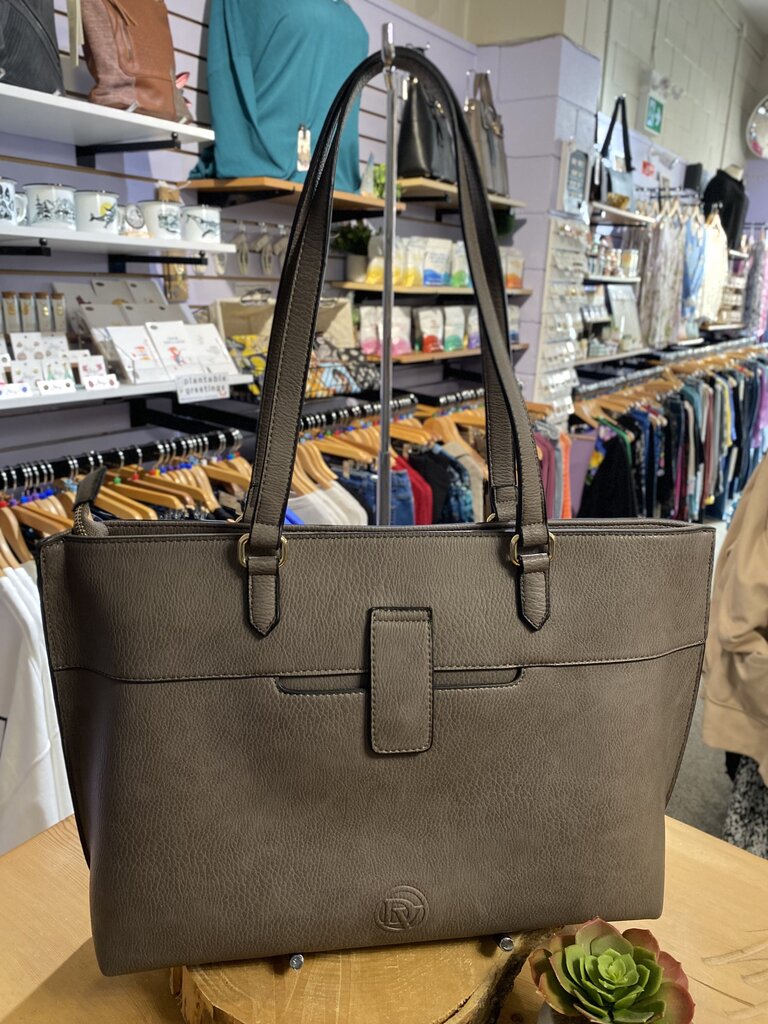 La Diva Large Grey Purse