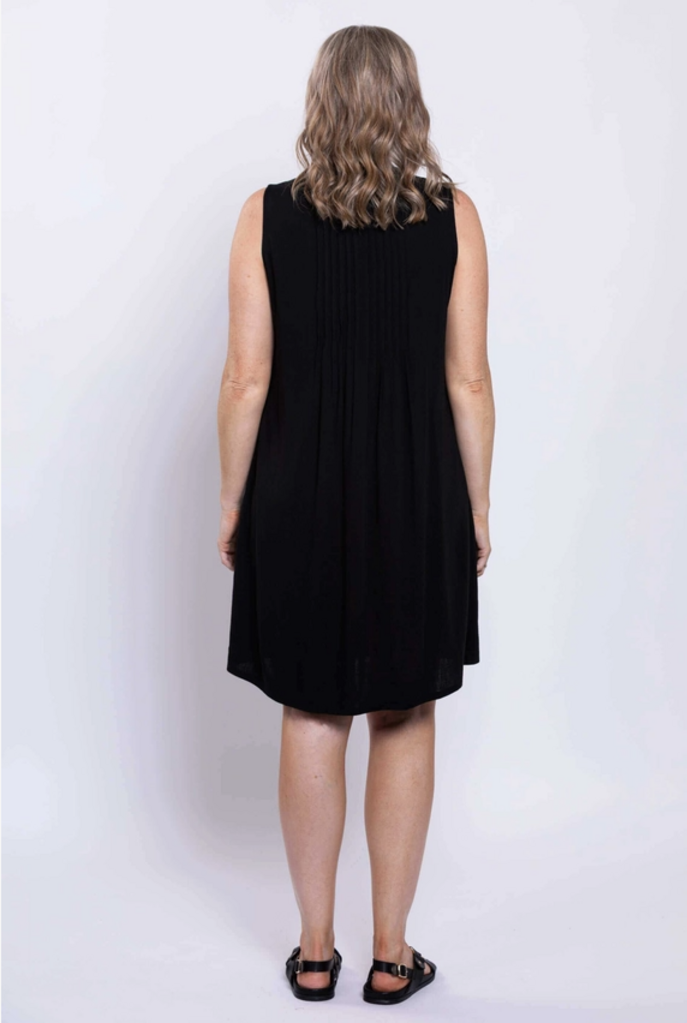 Rosalie Dress, Black, Linen Bamboo