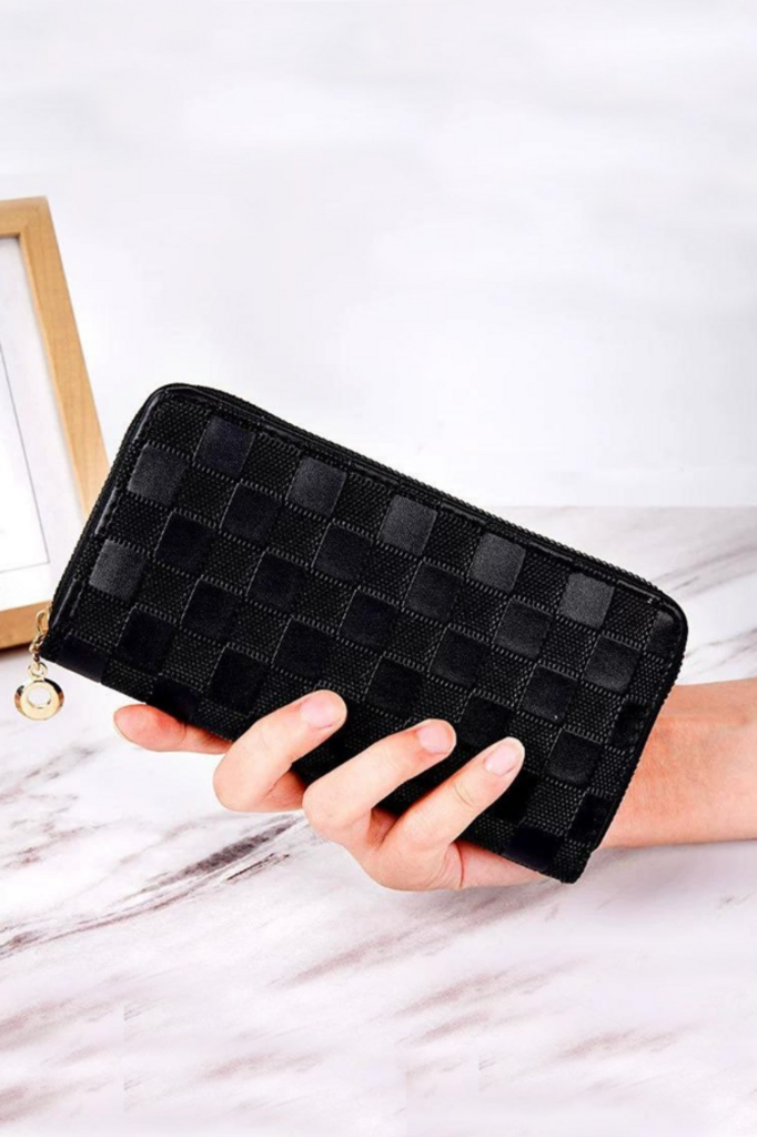 Checkered Monogram Vegan Leather Wallet