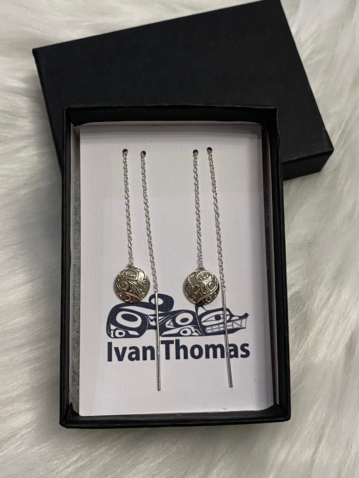 Earrings - Sterling Silver - Drop - Threaders - Hummingbird - 10mm