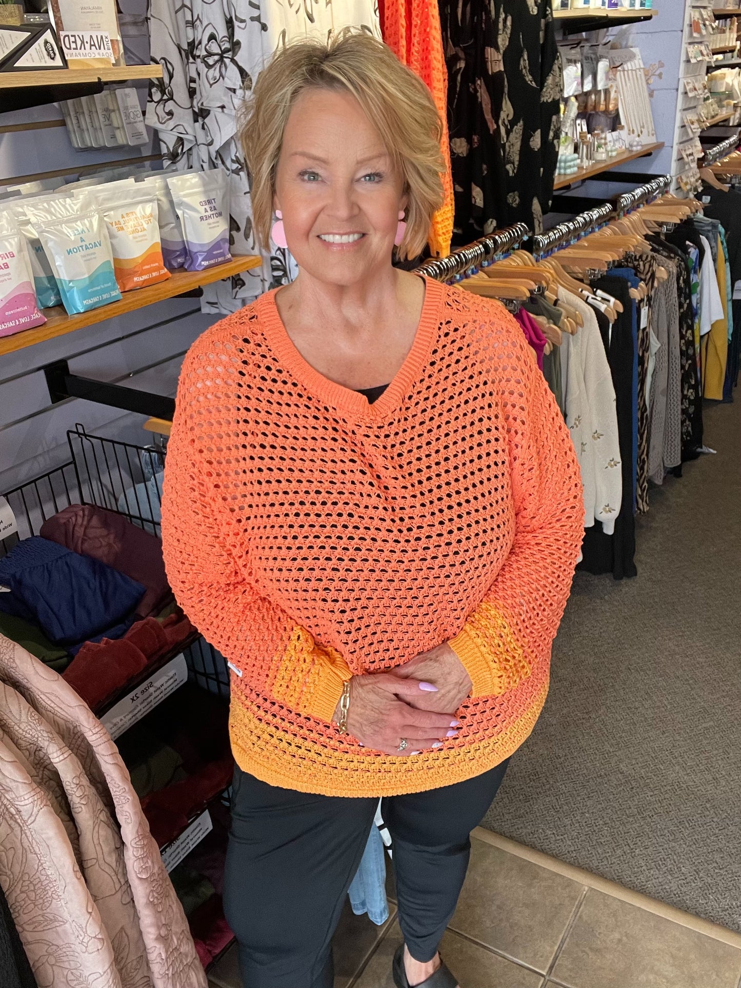 Sunset crochet sweater XL
