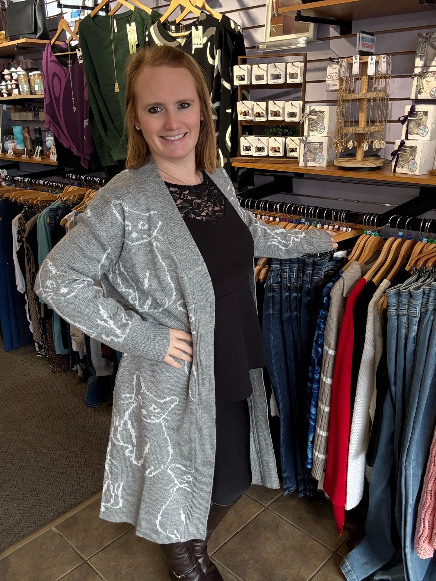 Cat Knit Coatigan XXL