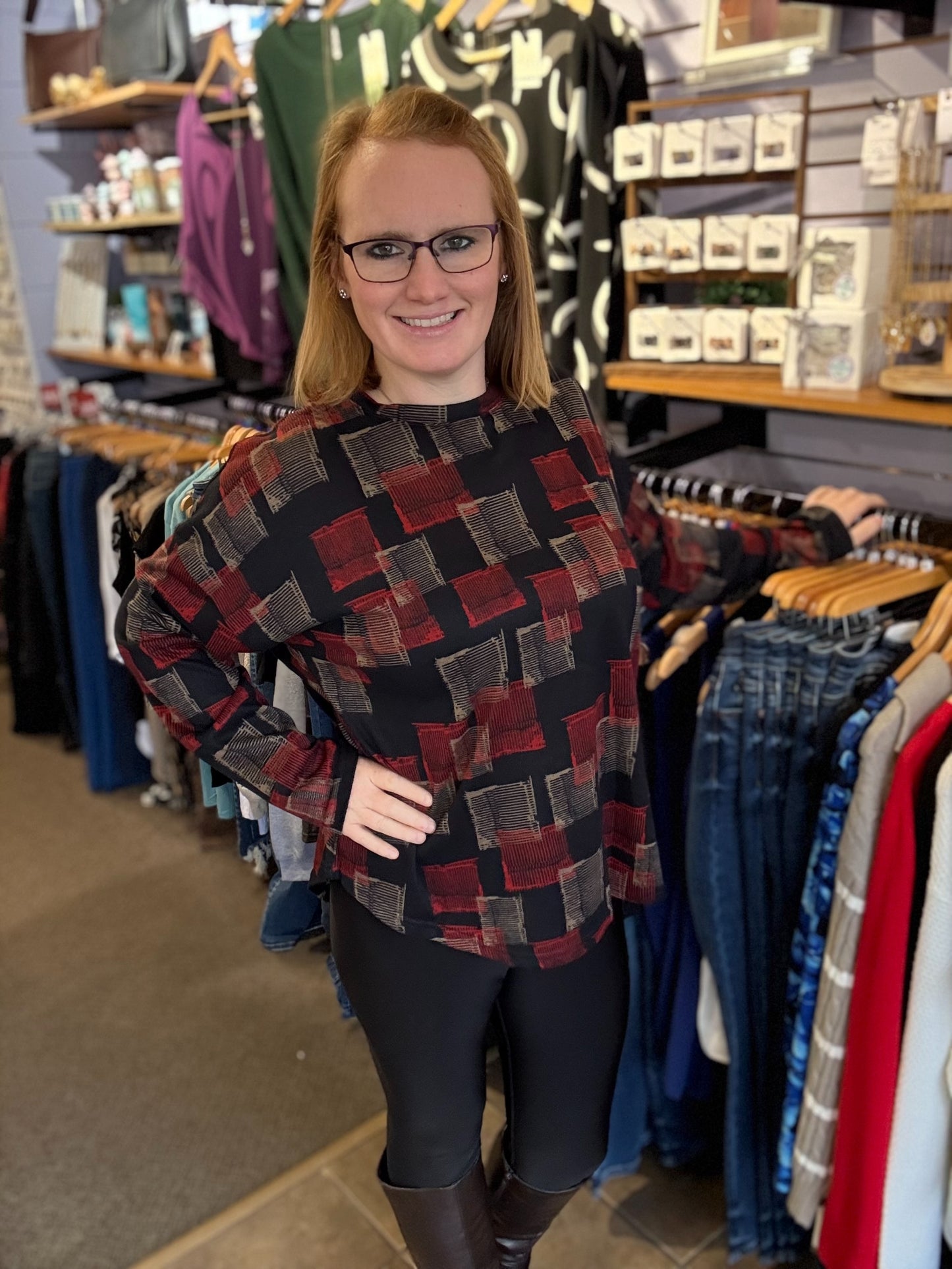 Color Blocked Light Weight Shirt Hem Sweater XXL