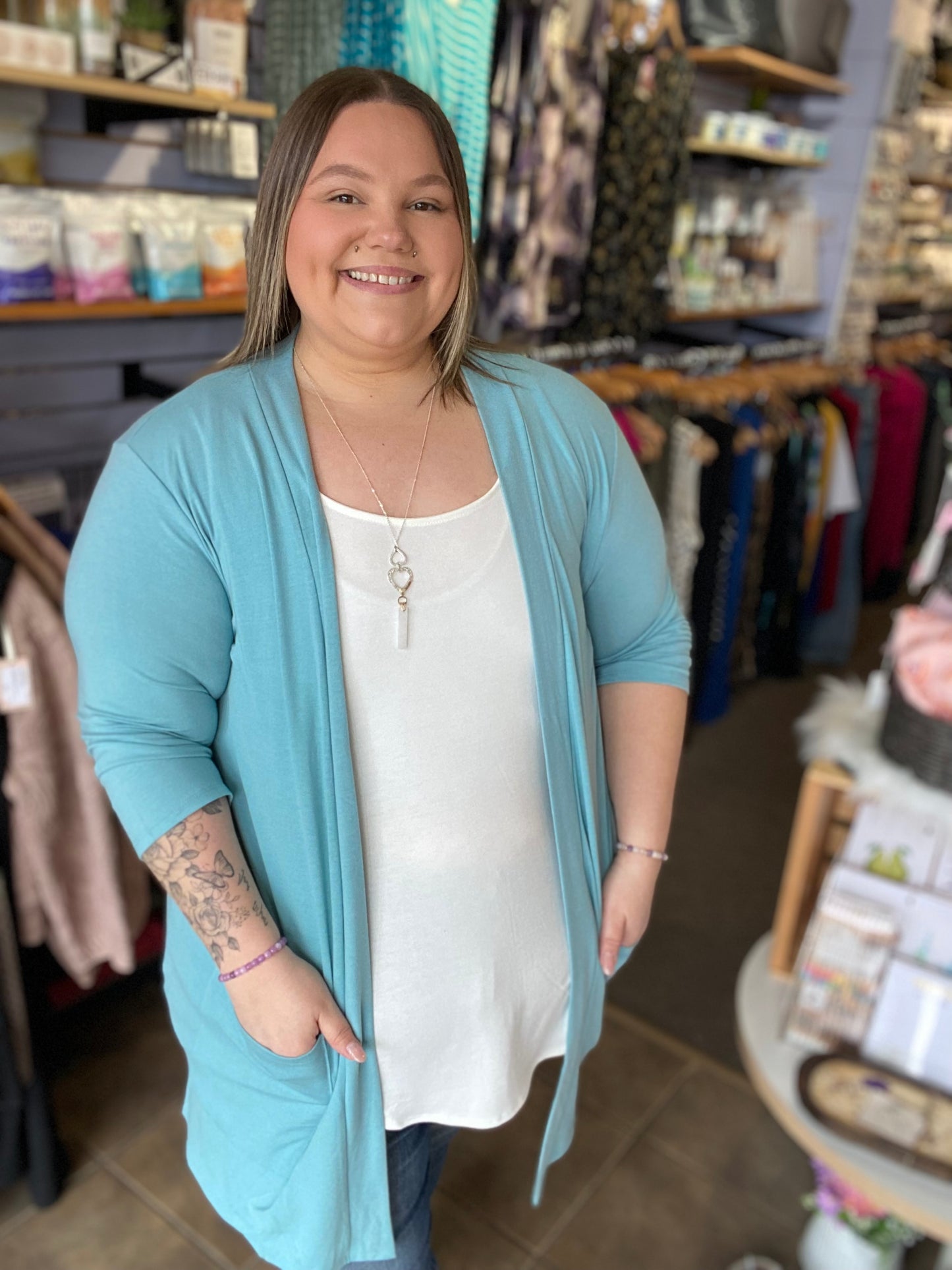 Slouchy pocket cardigan 2X