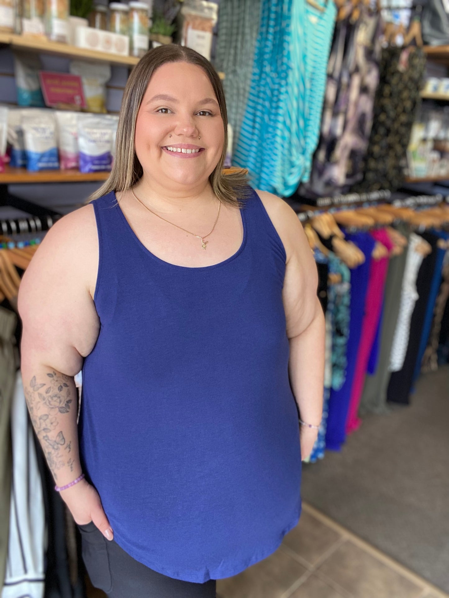 Round neck tank 2X