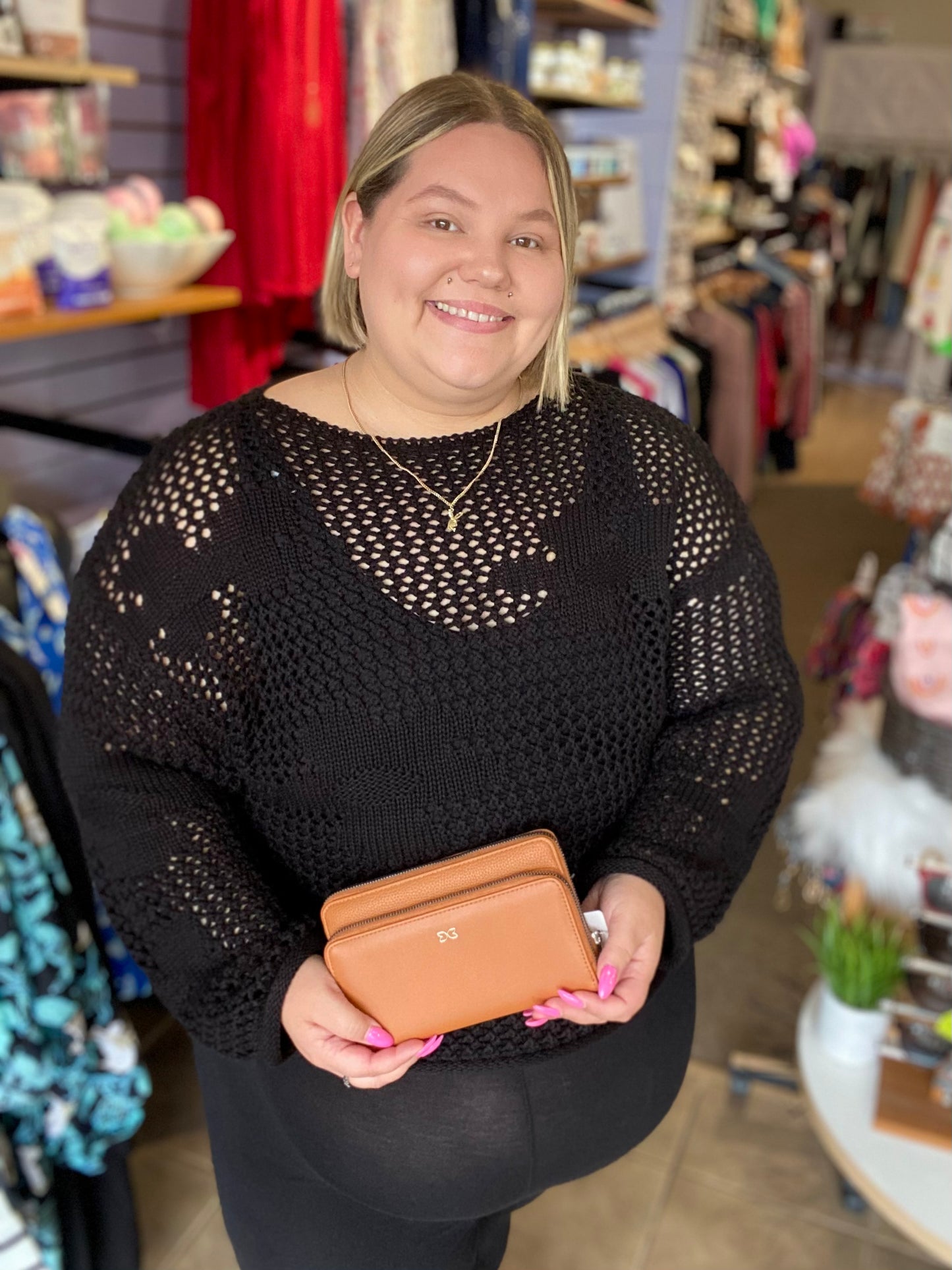 Darling's Double Zipper Wallet / Crossbody w/ Strap