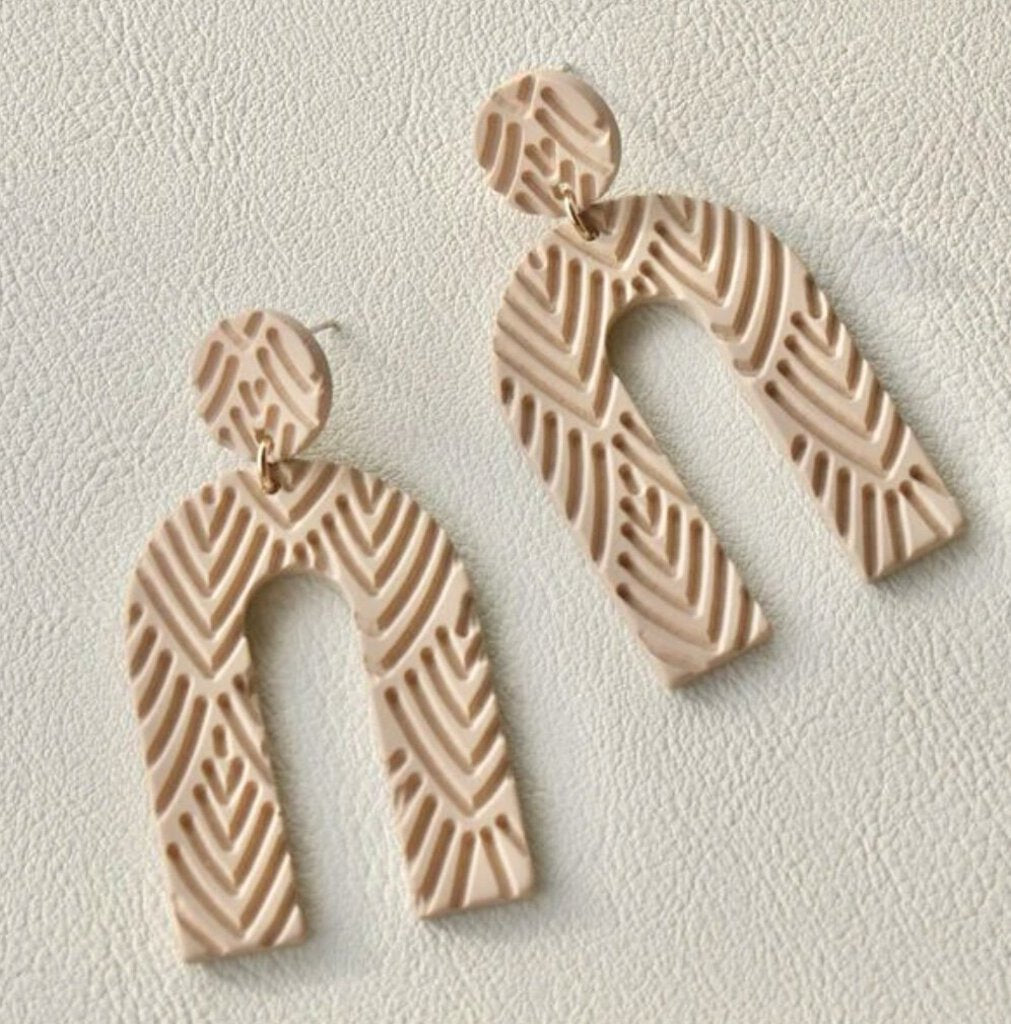 Clay Rainbow Shape Earrings